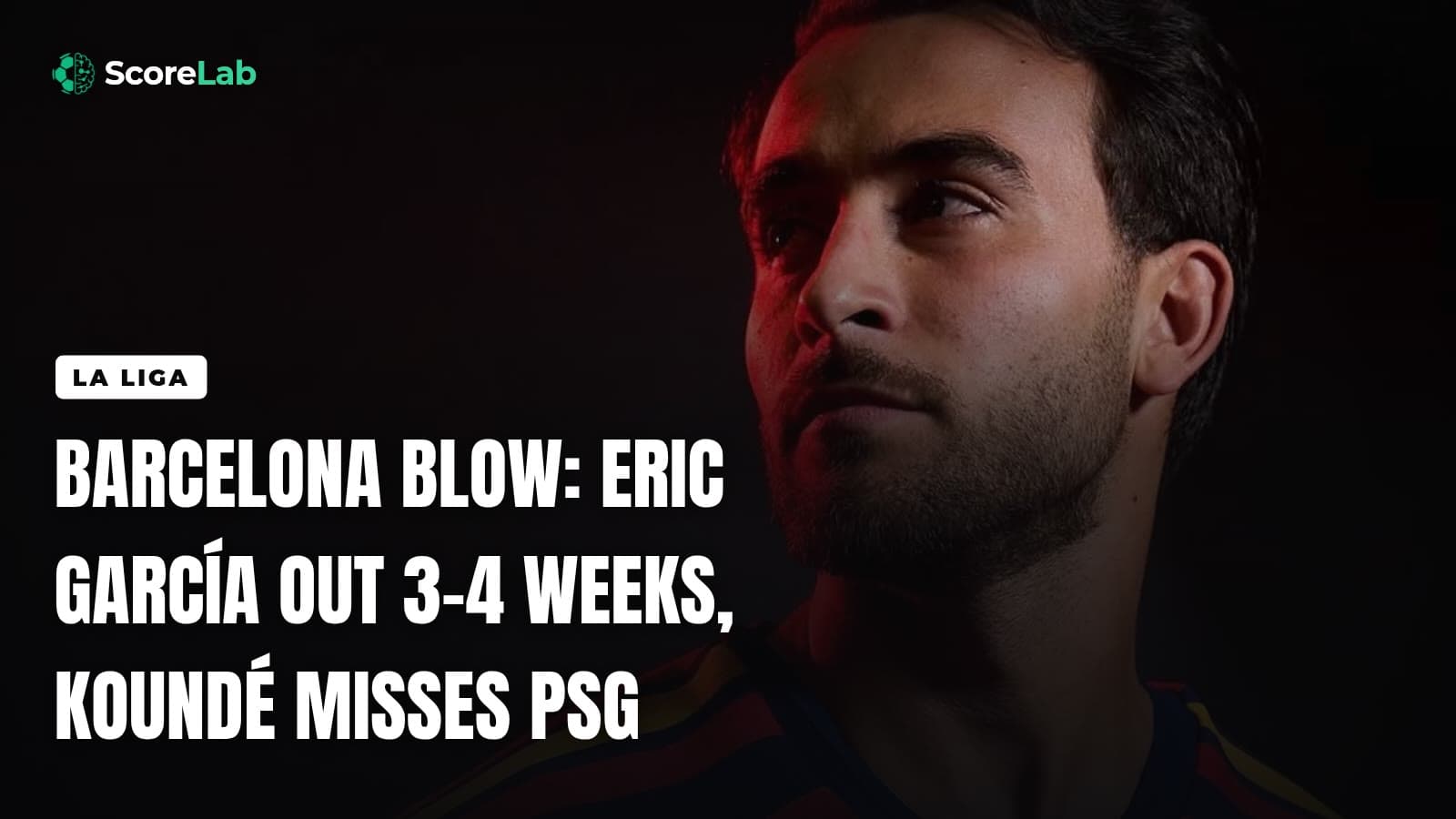 Barcelona blow: Eric García out 3-4 weeks, Koundé misses PSG — ScoreLab