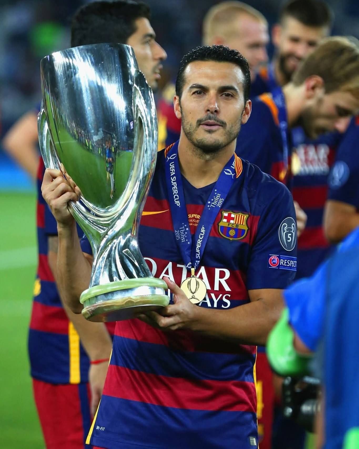 Barcelona formasıyla, Şampiyonlar Ligi maçında gol sevinci